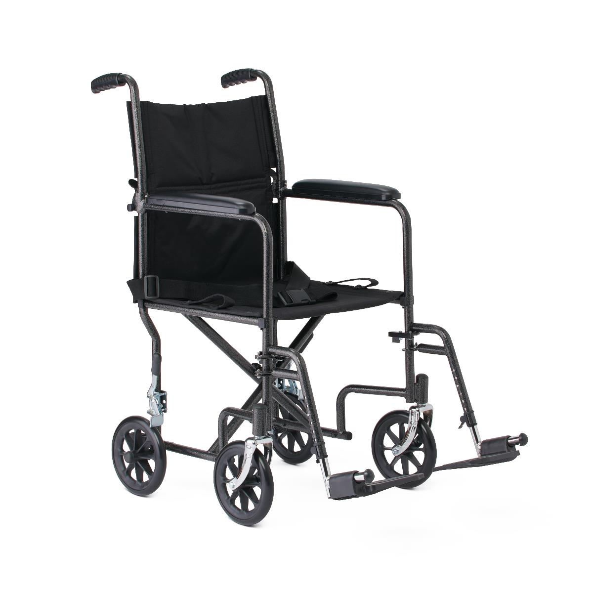 Lightweight Transport Chair – 17" Wide, Black
