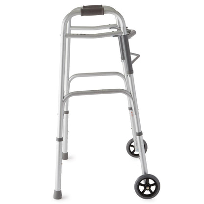 Two-Button Folding Walkers with 5" Wheels